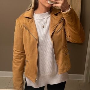 Scuba Faux Suede Moto Jacket